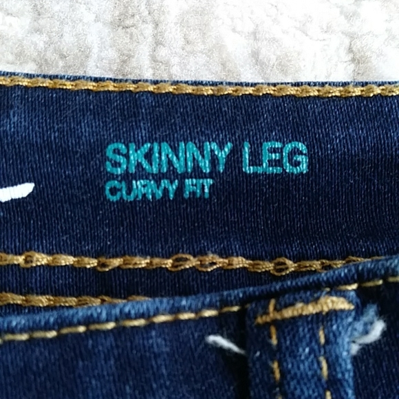 Inc Denim Curvy Fit Skinny Leg Jeans 2 Navy Blue - Picture 7 of 16